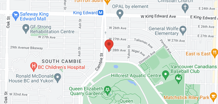 map of 205 4412 CAMBIE STREET